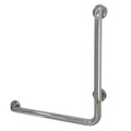Made To Match 27-1/16" L, L-Shaped, 304 Stainless Steel, Grab Bar, Mirror GBL1224CSL1